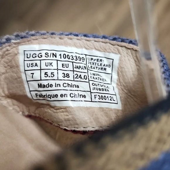 UGG Australia Striped Nyssa Wedge Espadrille Sandals Size 7 - Picture 8 of 8